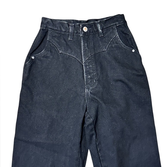 Authentic Rockies Womens Black High-Rise Tapered Leg Jeans - Picture 2 of 10